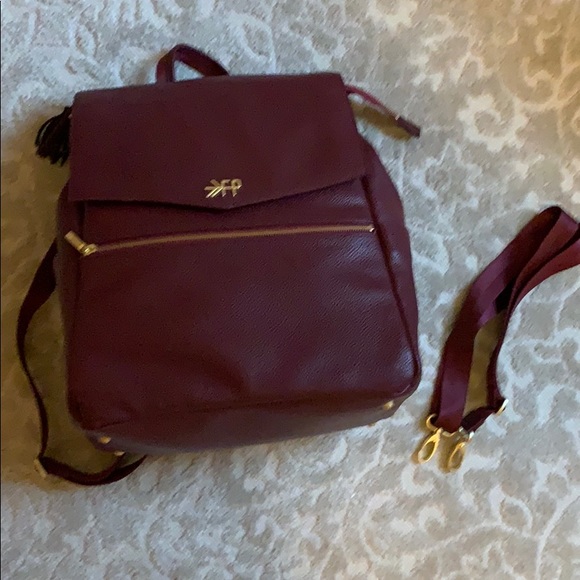maroon diaper bag
